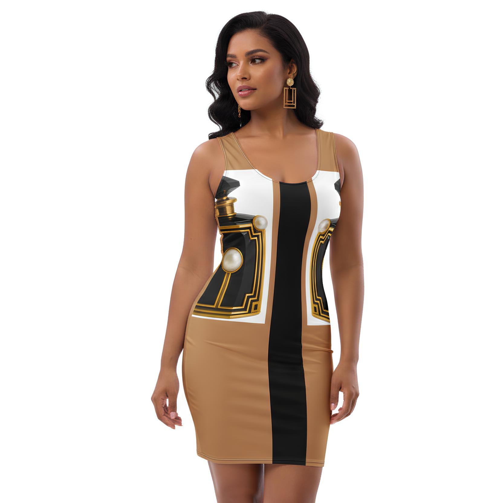 Pearl Perfume Bottle UPF 50+ Bodycon Dress