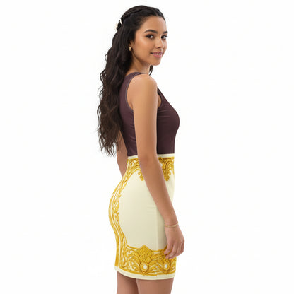 Baroque Wrap UPF50+ Bodycon Dress