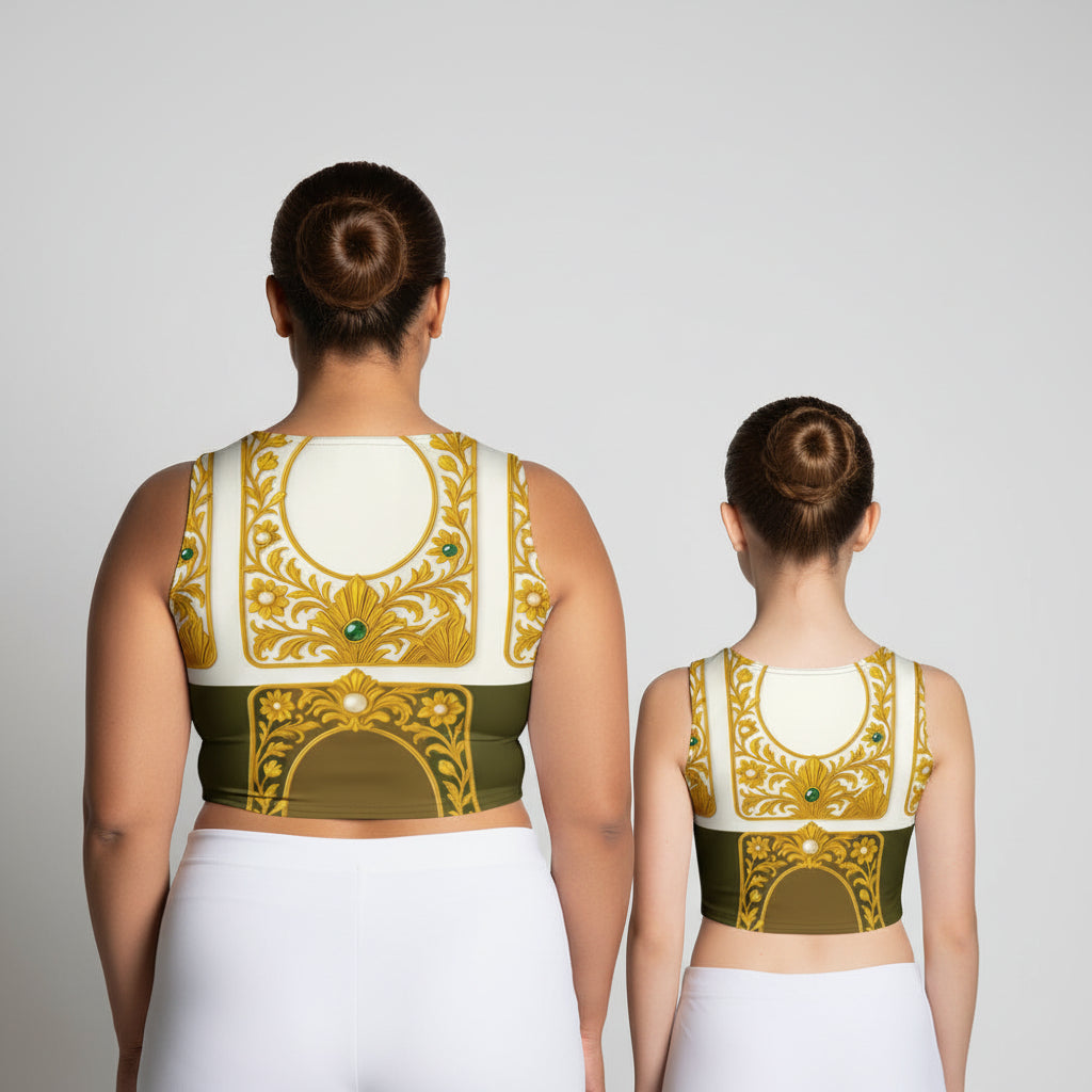 Emerald Garden Crop Top - Vine