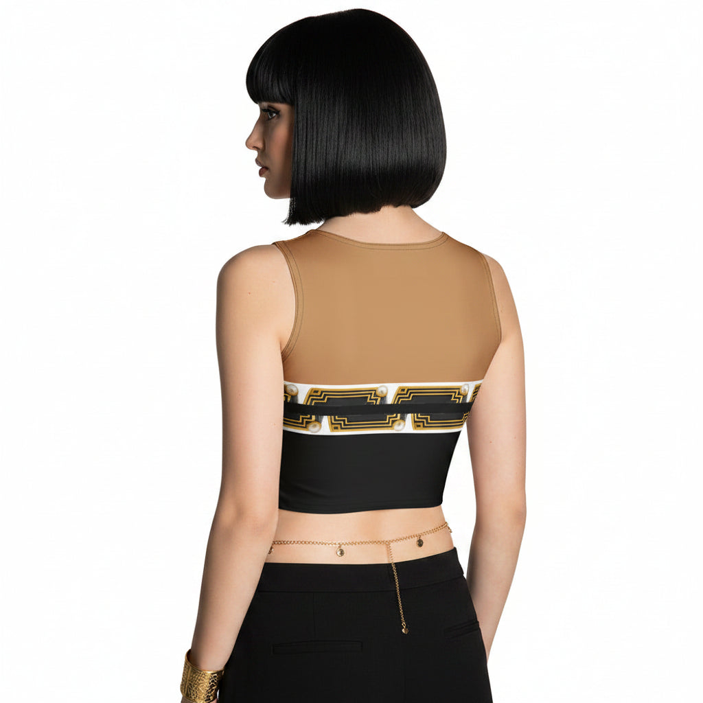 Pharaoh Crop Top - Nude