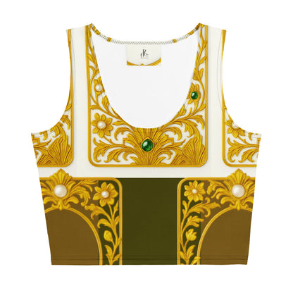 Emerald Garden Crop Top - Vine XS