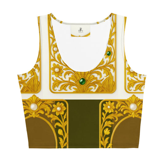 Emerald Garden Crop Top - Vine XS