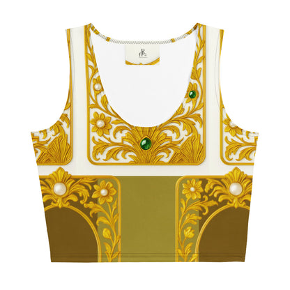 Emerald Garden Crop Top - Olive XS
