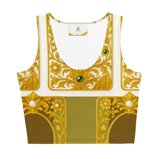 Emerald Garden Crop Top - Olive XS