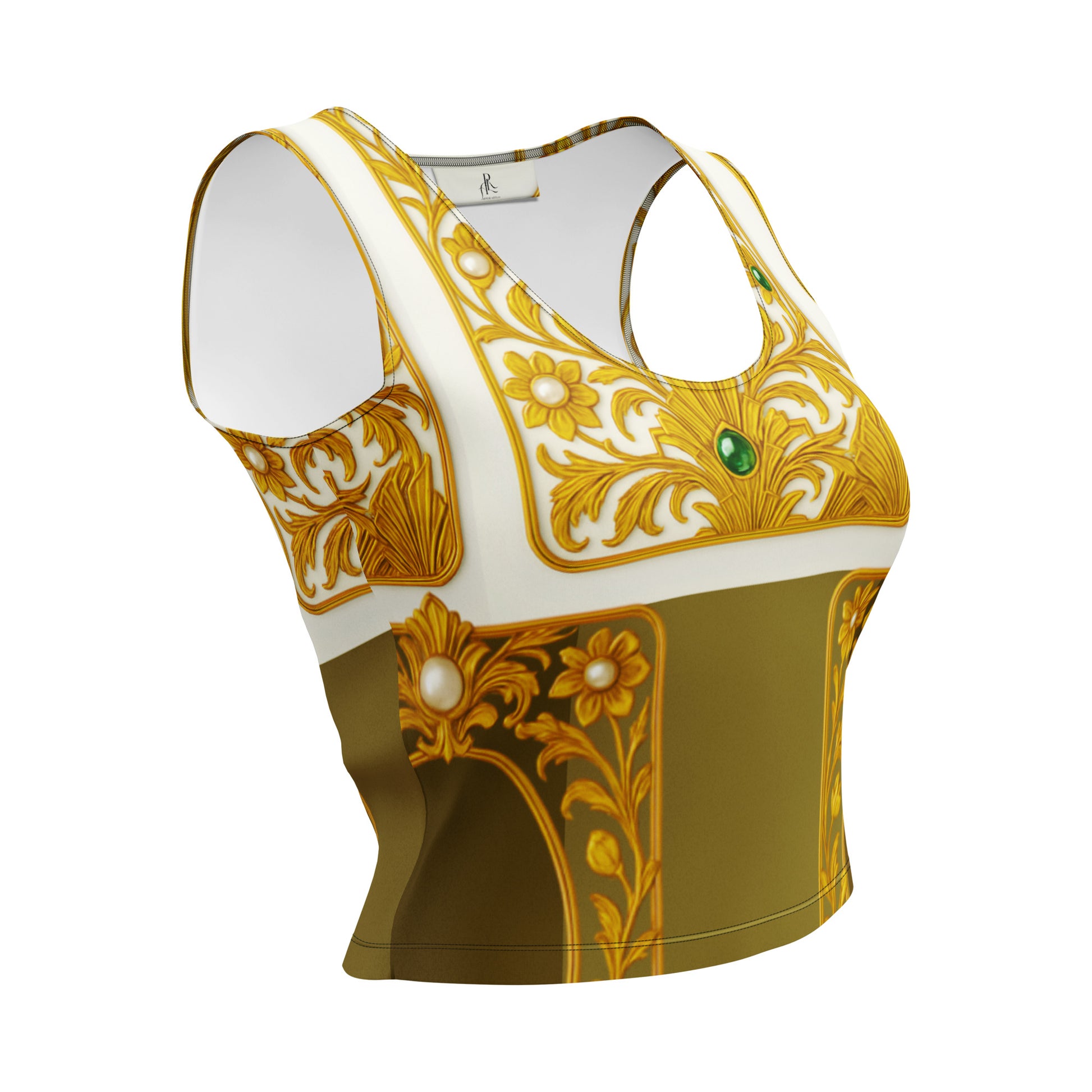 Emerald Garden Crop Top - Olive