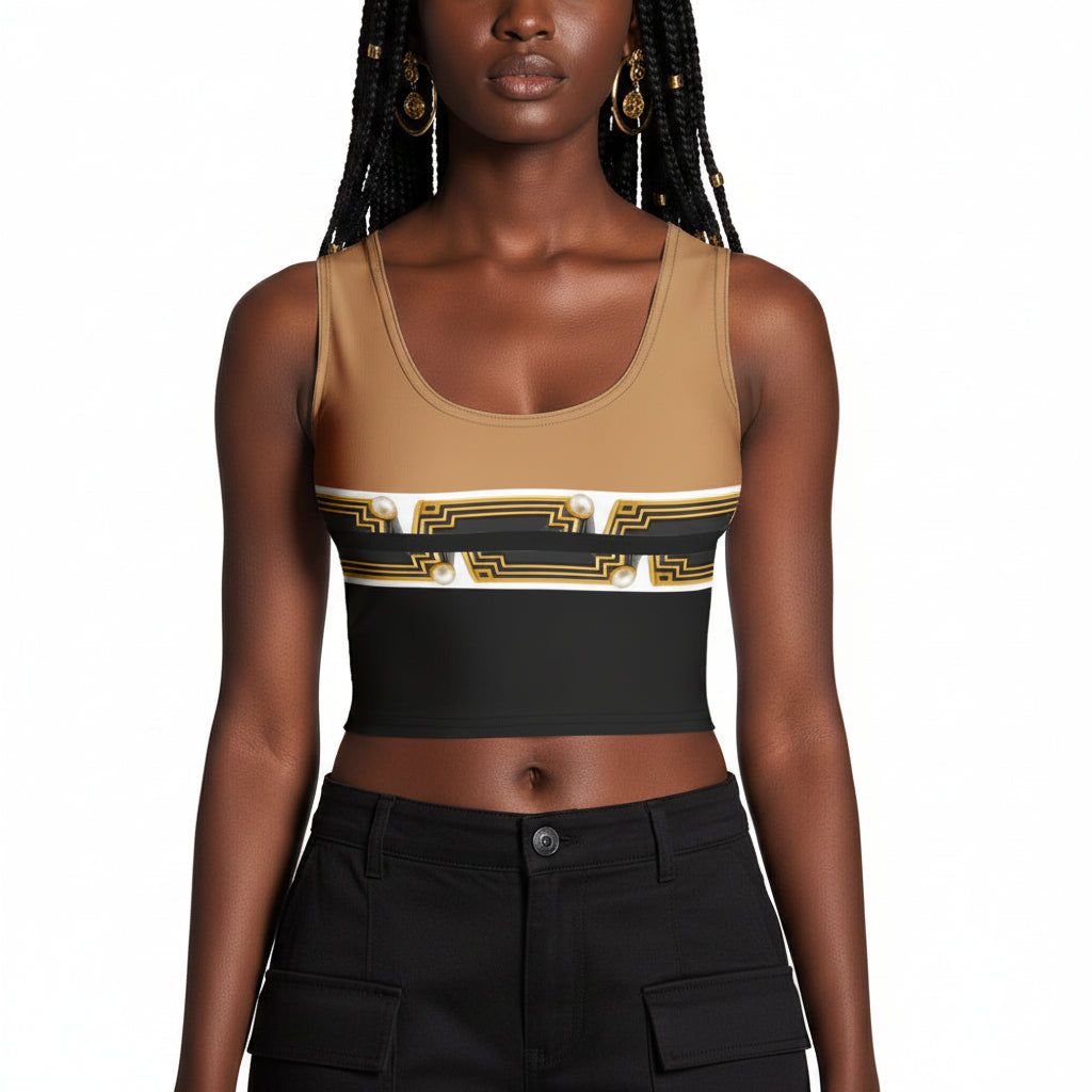 Pharaoh Crop Top - Nude