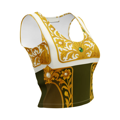 Emerald Garden Crop Top - Vine