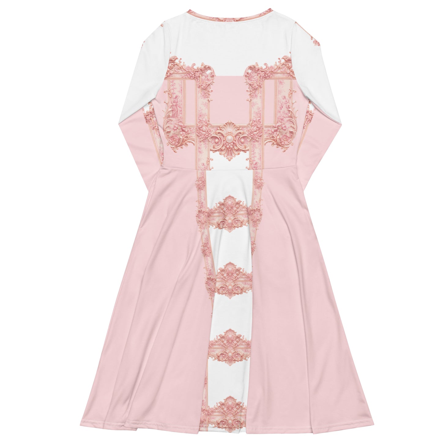 Pink Baroque Midi Dress