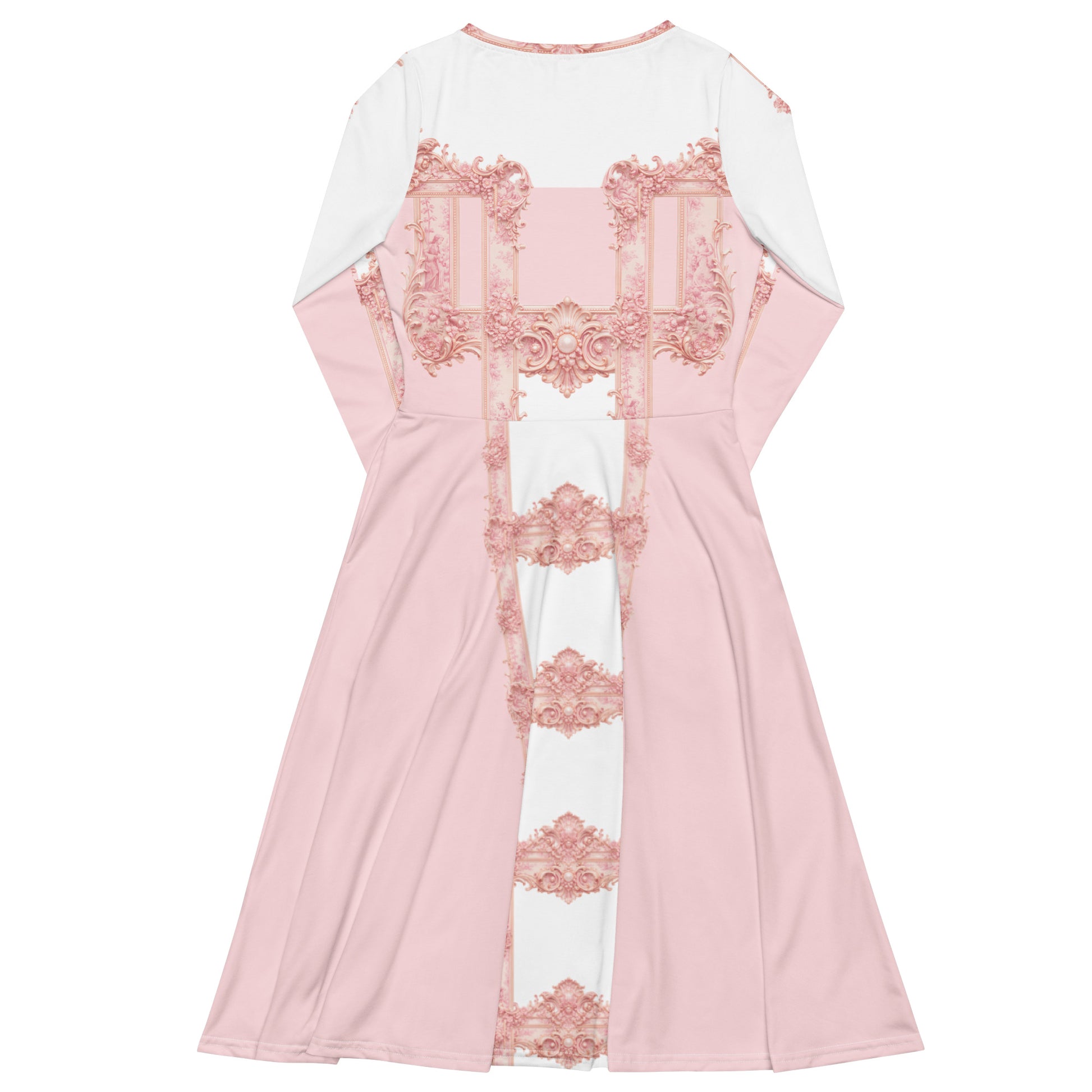 Pink Baroque Midi Dress