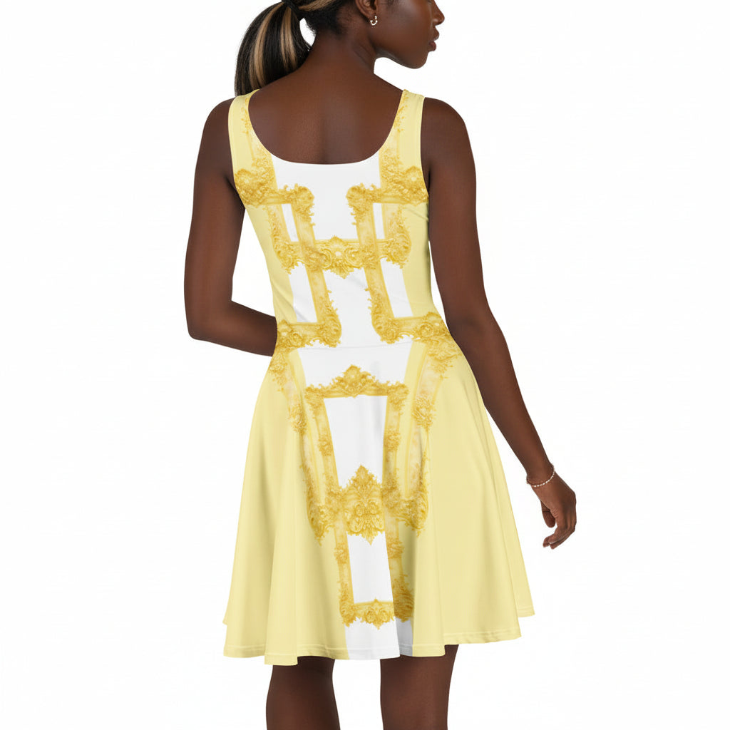 Yellow Baroque UPF50+ Skater Dress