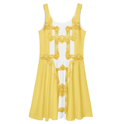 Yellow Baroque UPF50+ Skater Dress