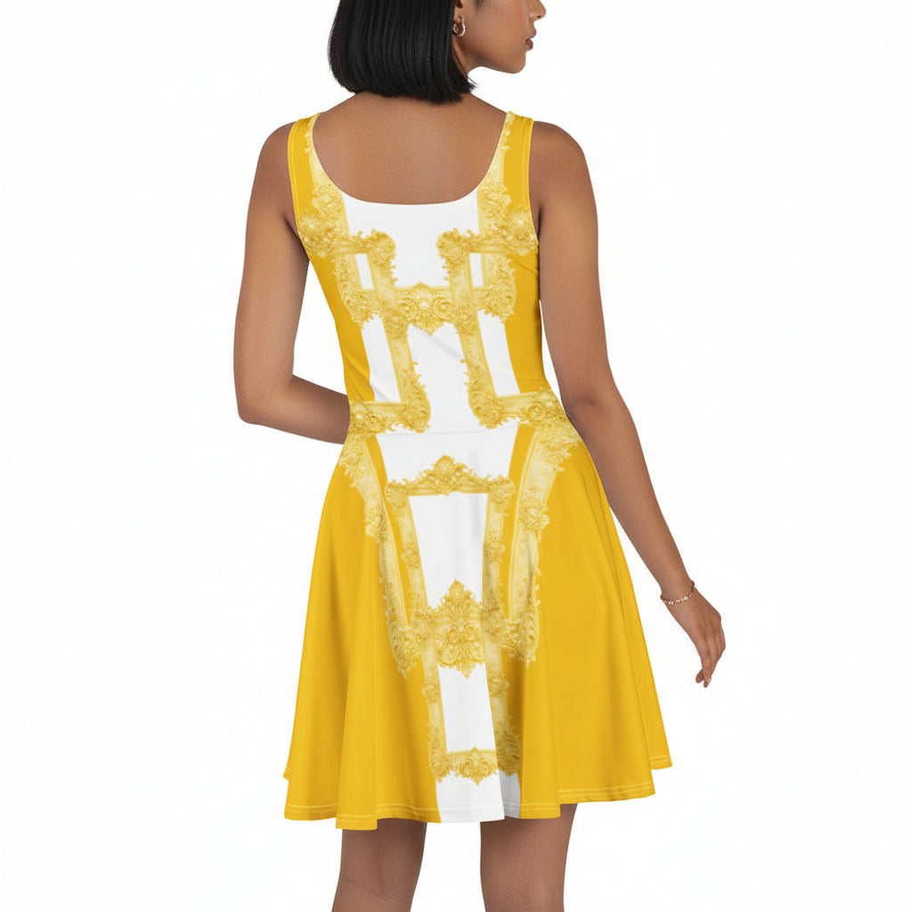 Yellow Baroque UPF50+ Skater Dress