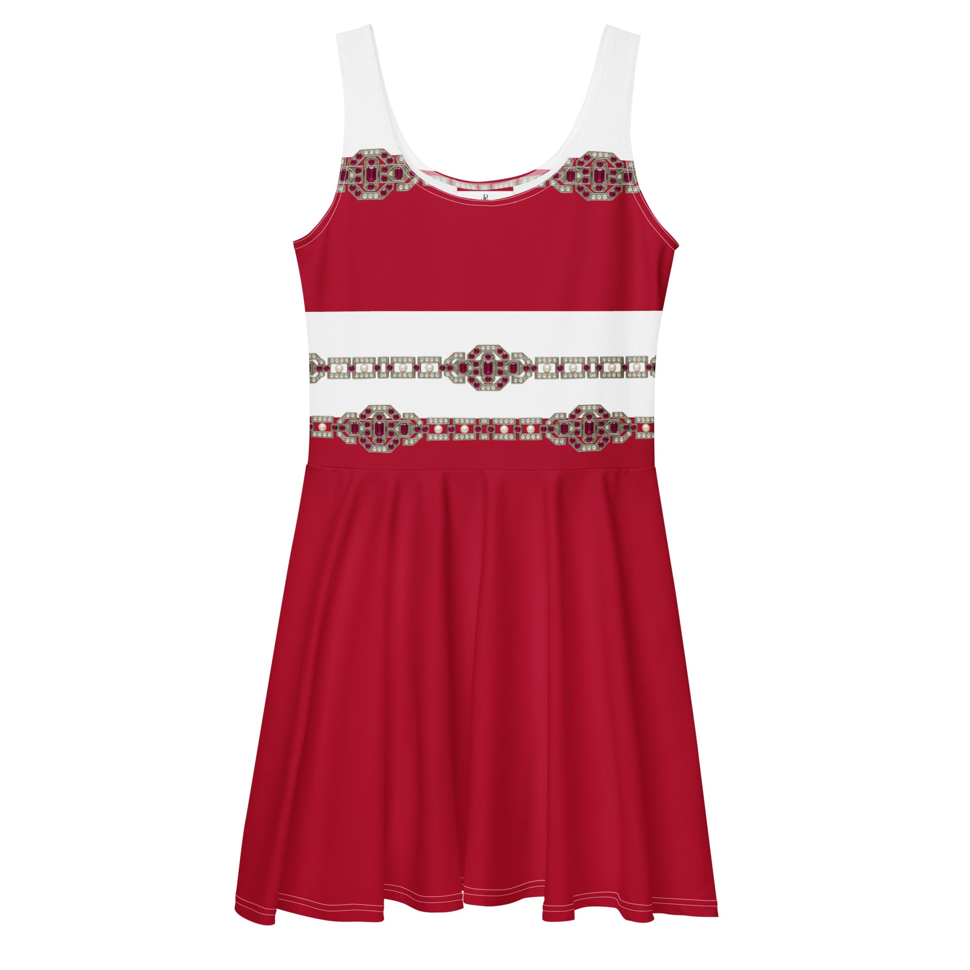 Ruby Chain UPF50+ Skater Dress Red