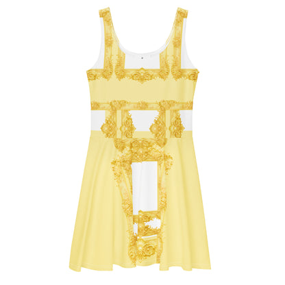 Yellow Baroque UPF50+ Skater Dress Pastel Yellow