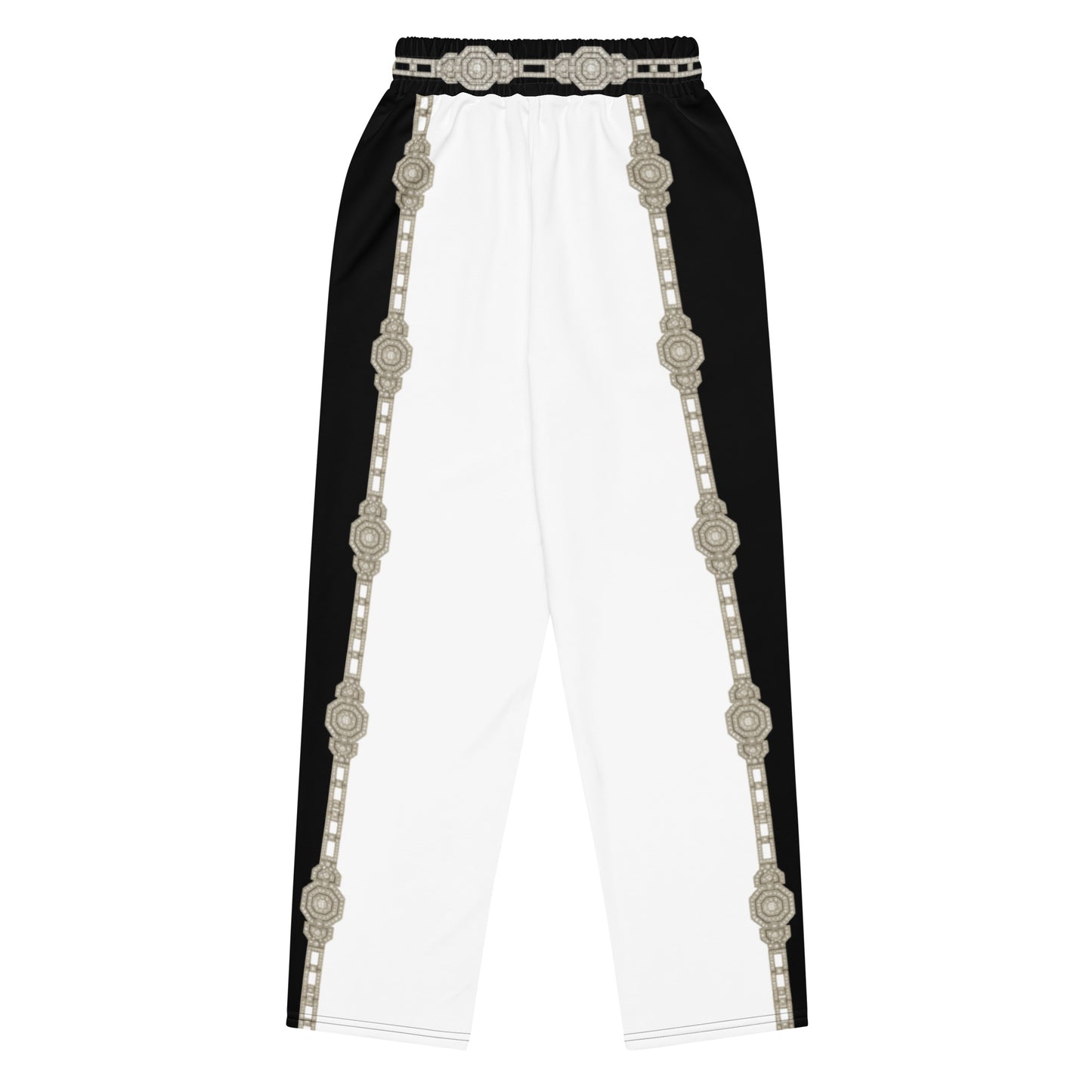 Unisex Monochrome Wide-leg joggers - White
