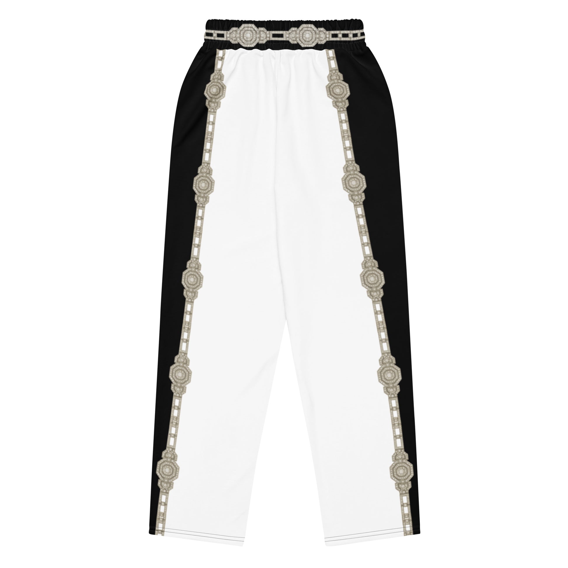 Unisex Monochrome Wide-leg joggers - White