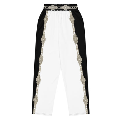 Unisex Monochrome Wide-leg joggers - White