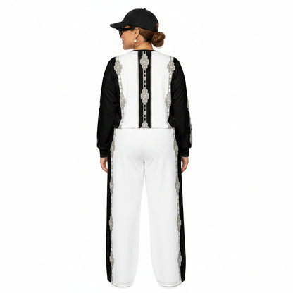 Unisex Monochrome Wide-leg joggers - White