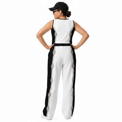 Unisex Monochrome Wide-leg joggers - White