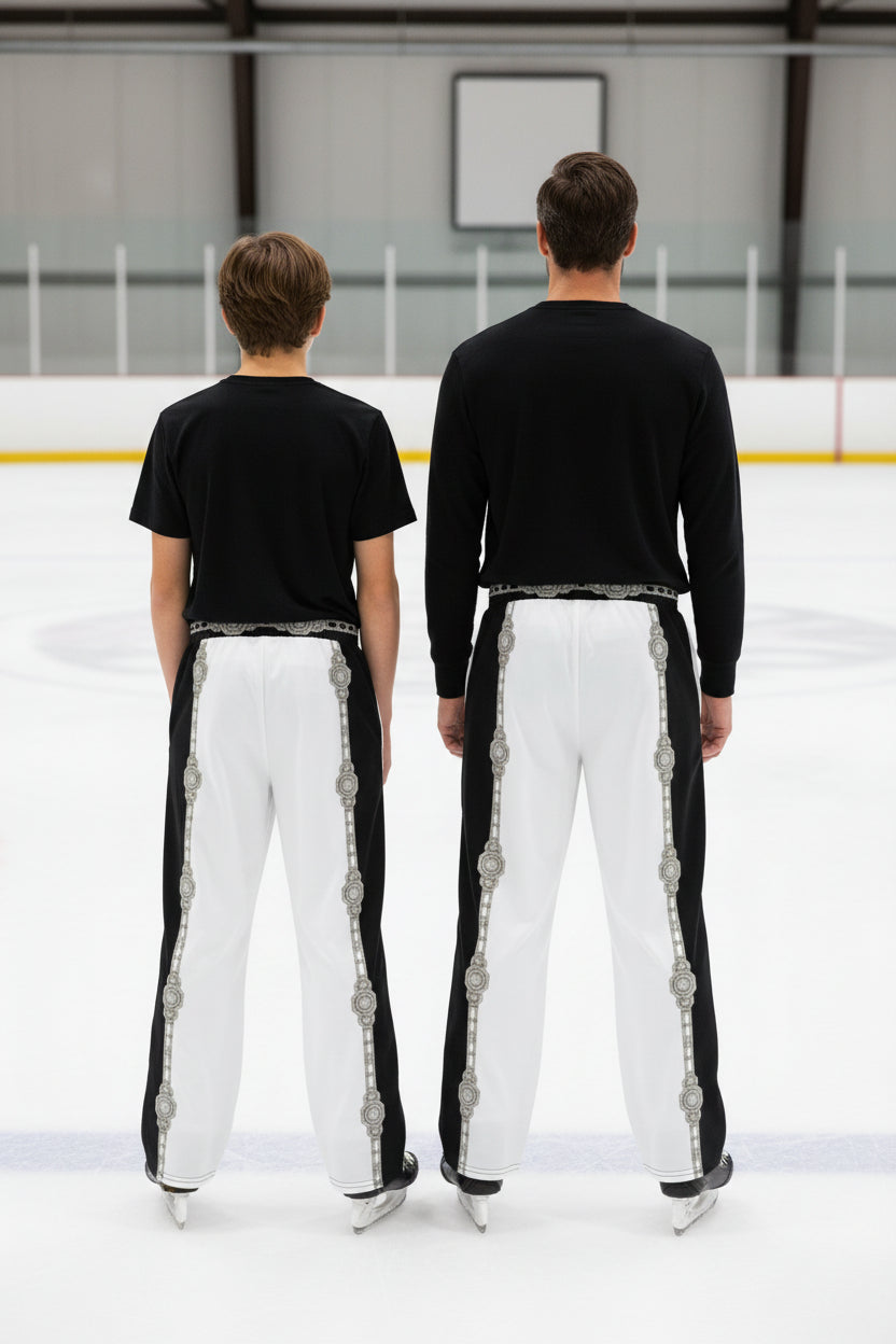 Unisex Monochrome Wide-leg joggers - White