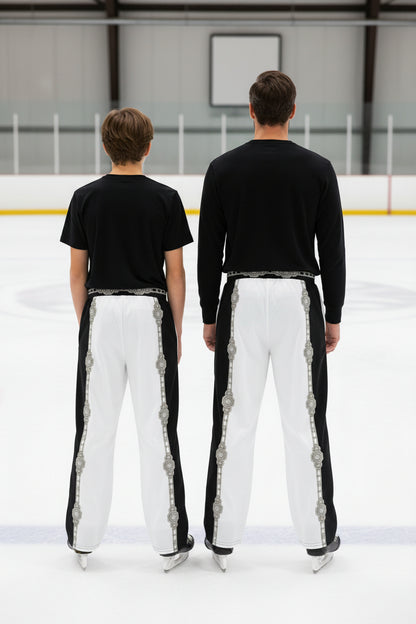 Unisex Monochrome Wide-leg joggers - White