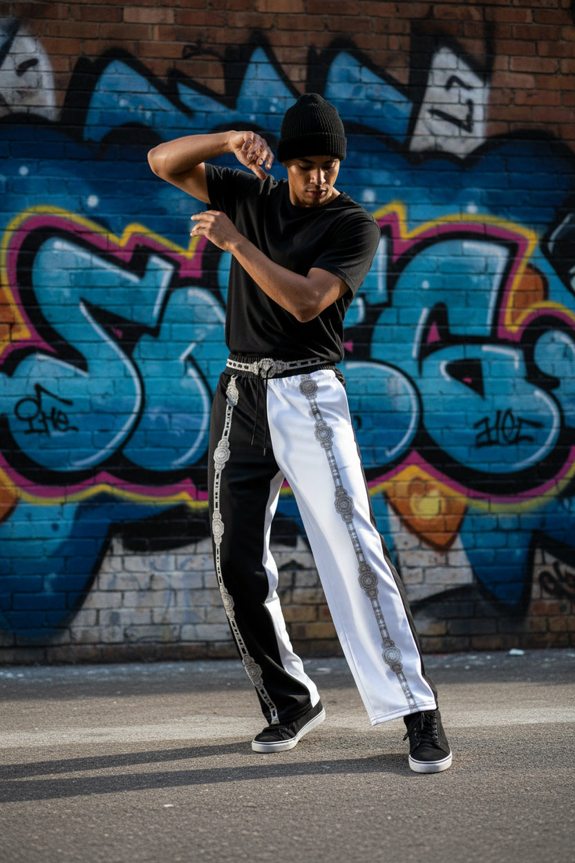 Unisex Two-Tone Wide-leg joggers