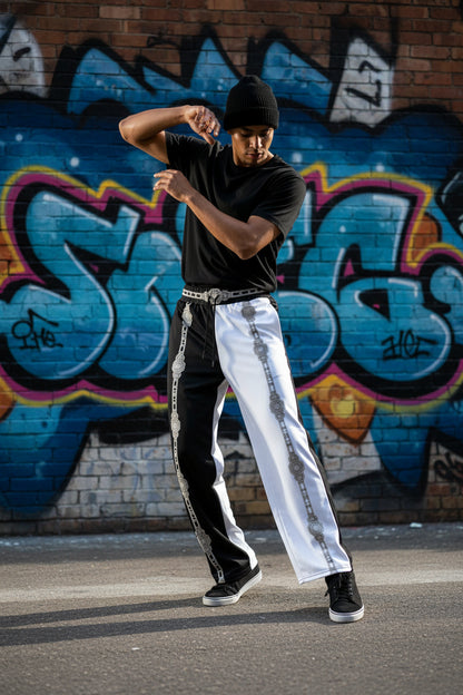 Unisex Two-Tone Wide-leg joggers