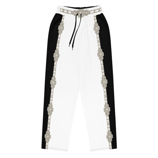 Unisex Monochrome Wide-leg joggers - White 2XS