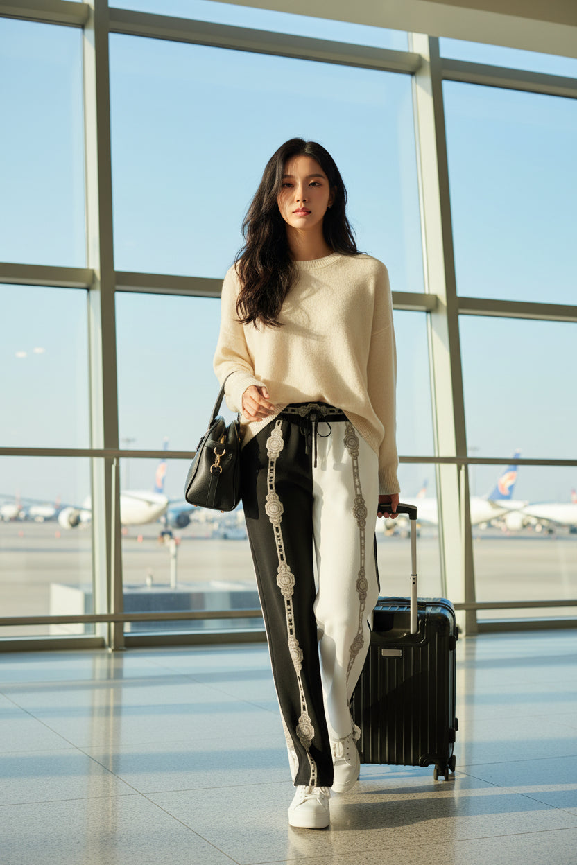 Unisex Two-Tone Wide-leg joggers