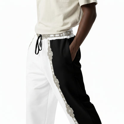 Unisex Monochrome Wide-leg joggers - White