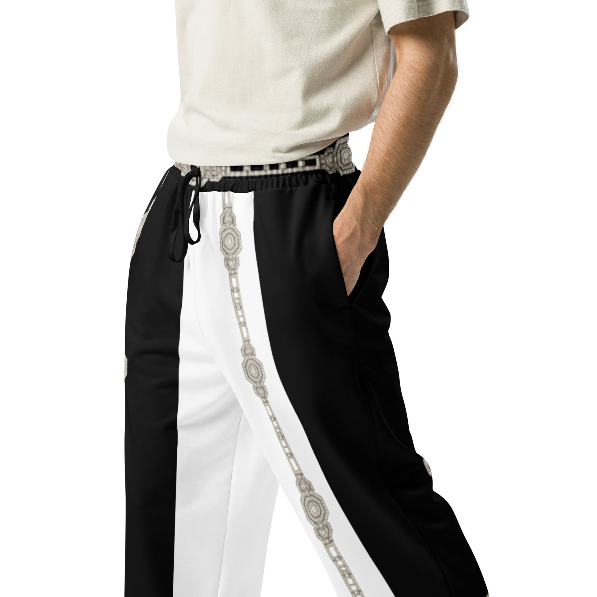 Unisex Two-Tone Wide-leg joggers