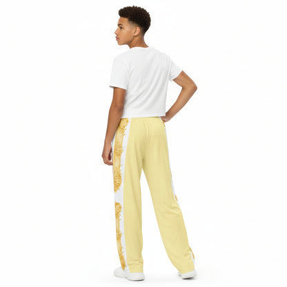 Unisex Yellow Baroque Wide-Leg pants