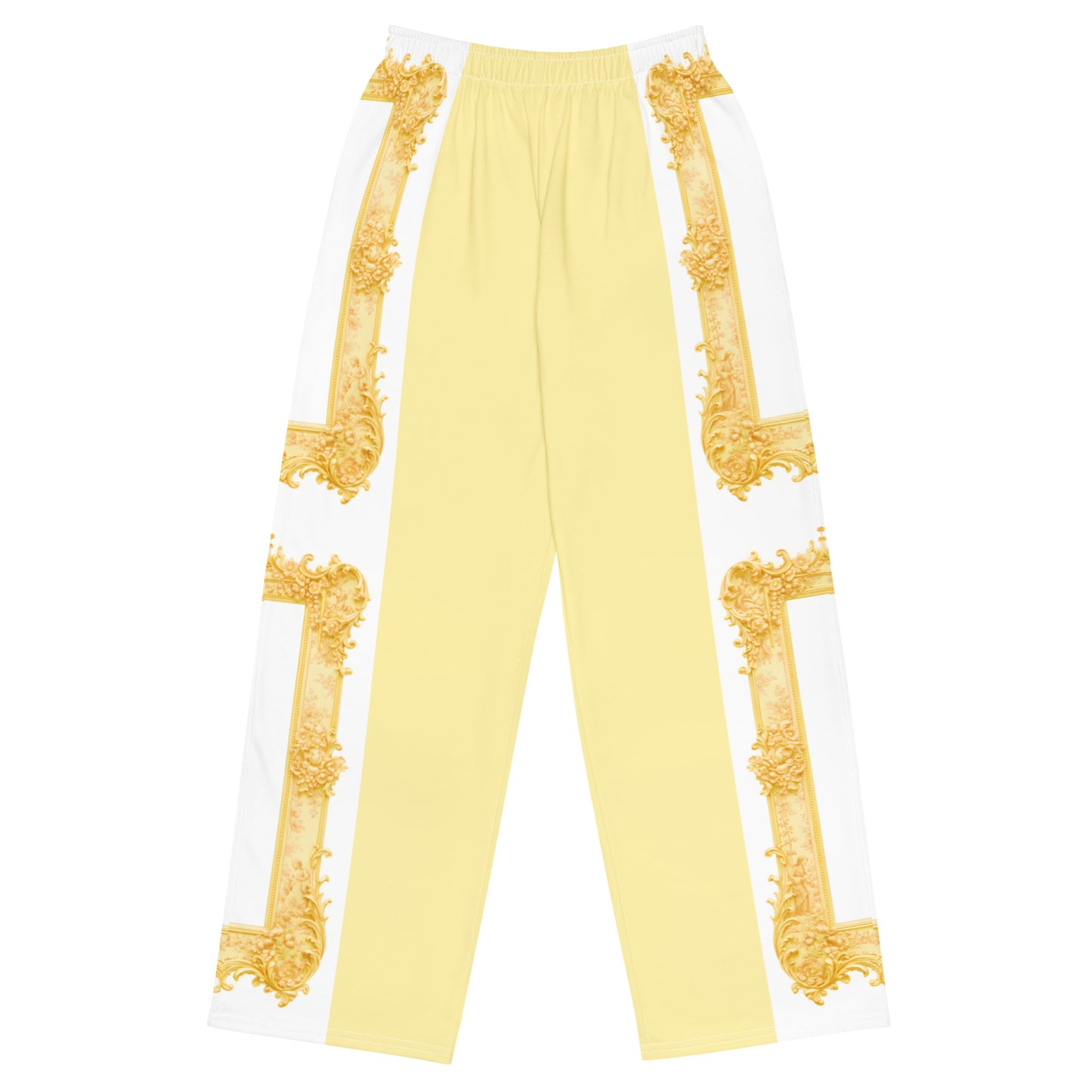 Unisex Yellow Baroque Wide-Leg pants 2XS