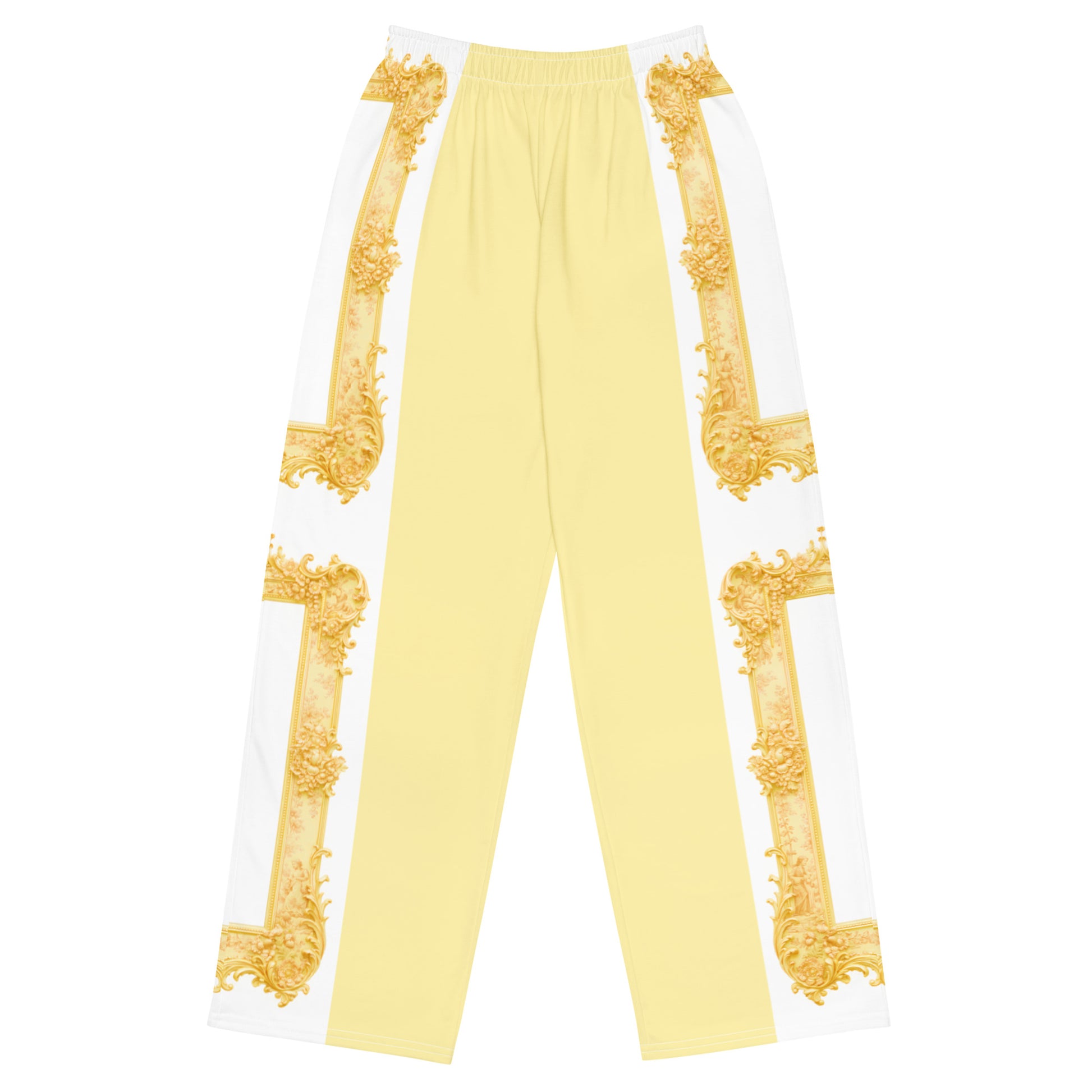 Unisex Yellow Baroque Wide-Leg pants 2XS