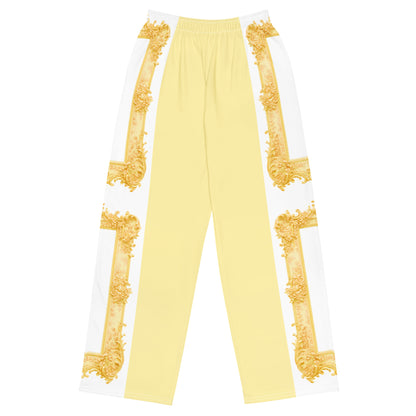 Unisex Yellow Baroque Wide-Leg pants 2XS