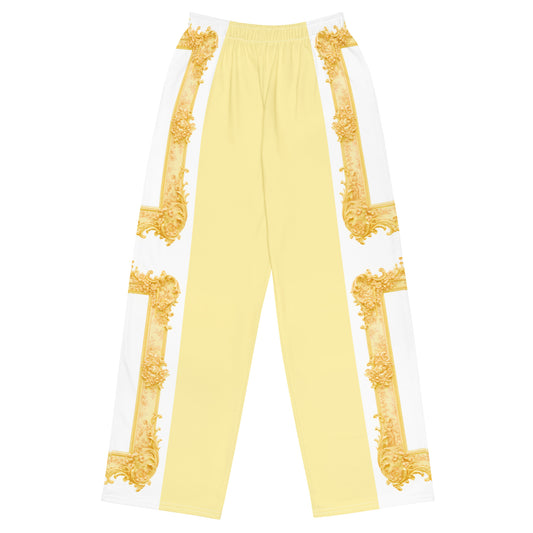 Unisex Yellow Baroque Wide-Leg pants 2XS