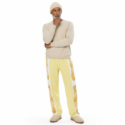 Unisex Yellow Baroque Wide-Leg pants