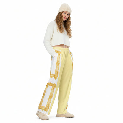 Unisex Yellow Baroque Wide-Leg pants