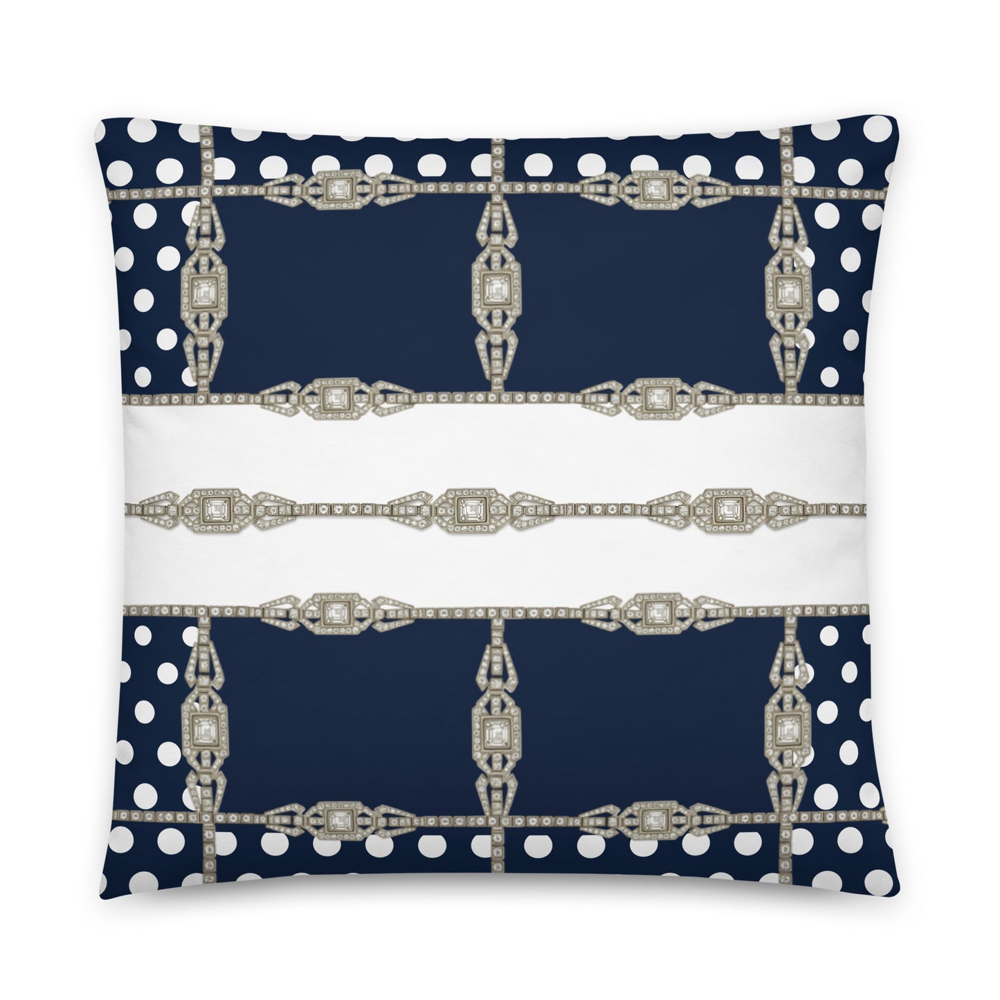 Art Deco Jewel Lattice Cushion Cover Cushion Cover 22″×22″