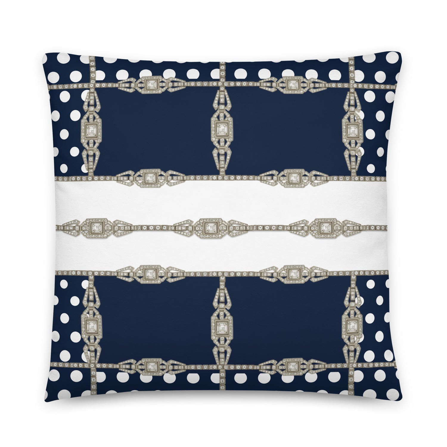 Art Deco Jewel Lattice Cushion Cover Cushion Cover 22″×22″