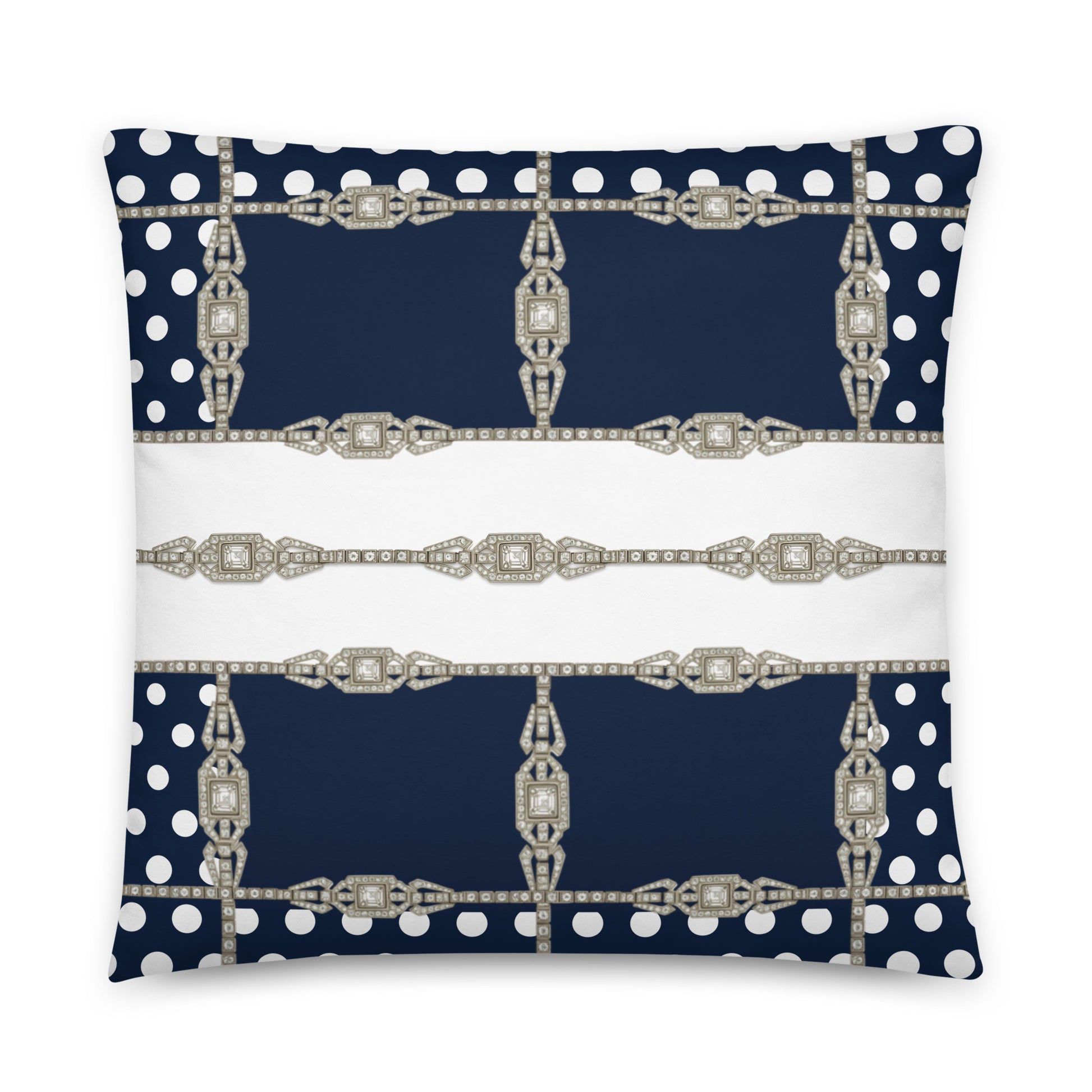 Art Deco Jewel Lattice Cushion Cover Cushion Cover 22″×22″