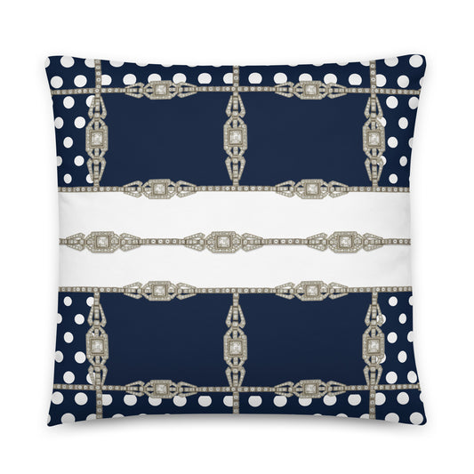 Art Deco Jewel Lattice Cushion Cover Cushion Cover 22″×22″