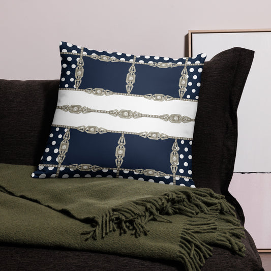 Art Deco Jewel Lattice Cushion Cover