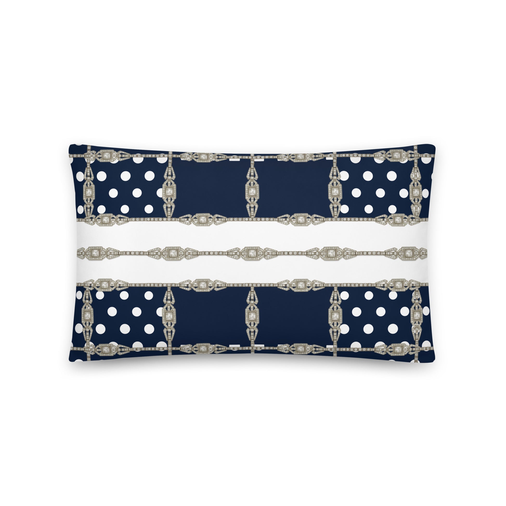 Art Deco Jewel Lattice Cushion Cover Cushion Cover 20″×12″