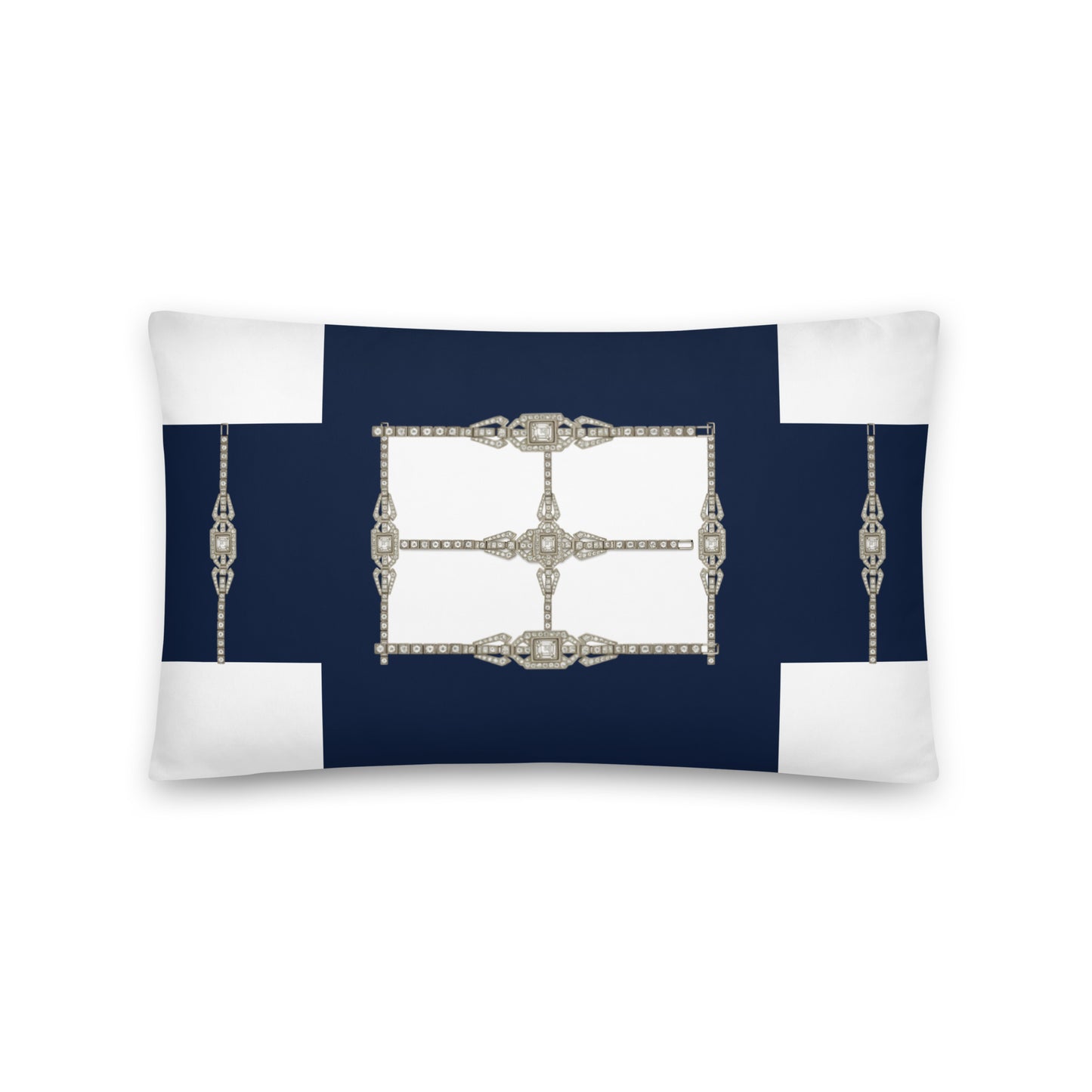 Art Deco Rhinestone Nautical Cushion Cover Cushion Cover 20″×12″