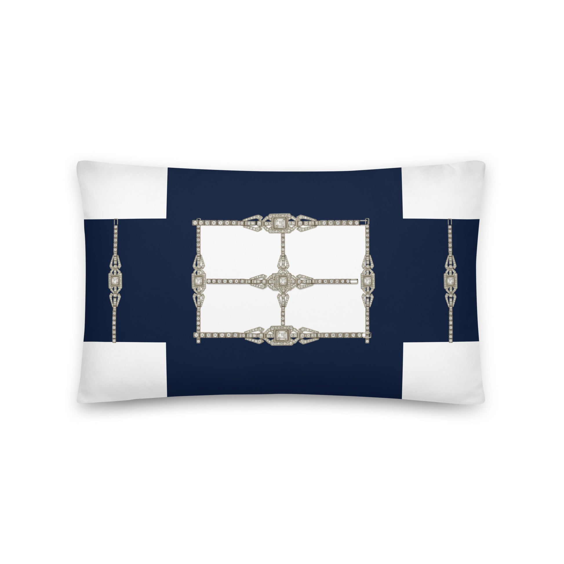 Art Deco Rhinestone Nautical Cushion Cover Cushion Cover 20″×12″