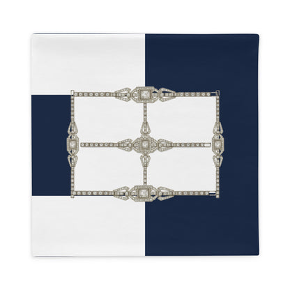 Art Deco Rhinestone Nautical Cushion Cover