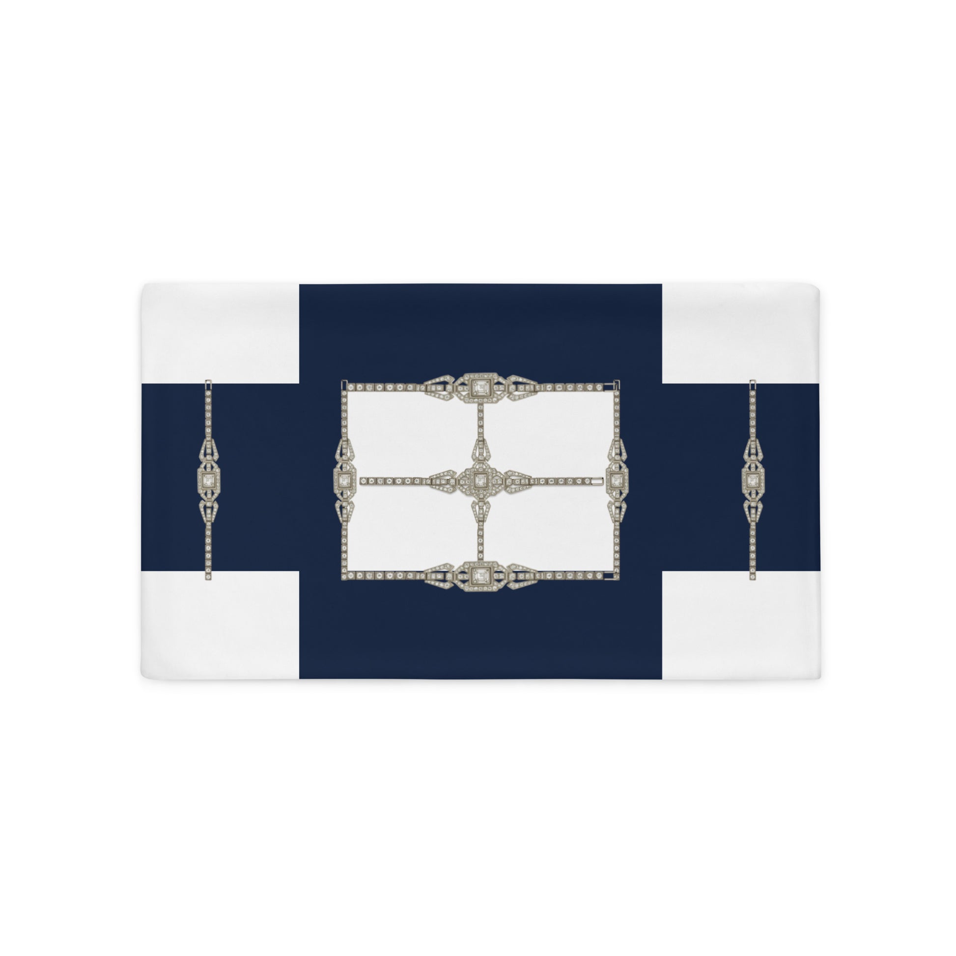 Art Deco Rhinestone Nautical Cushion Cover