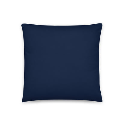 Navy Polkadot Reversible Cushion Cover