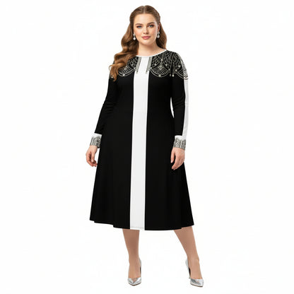 1920 Beaded Collar Midi Dress